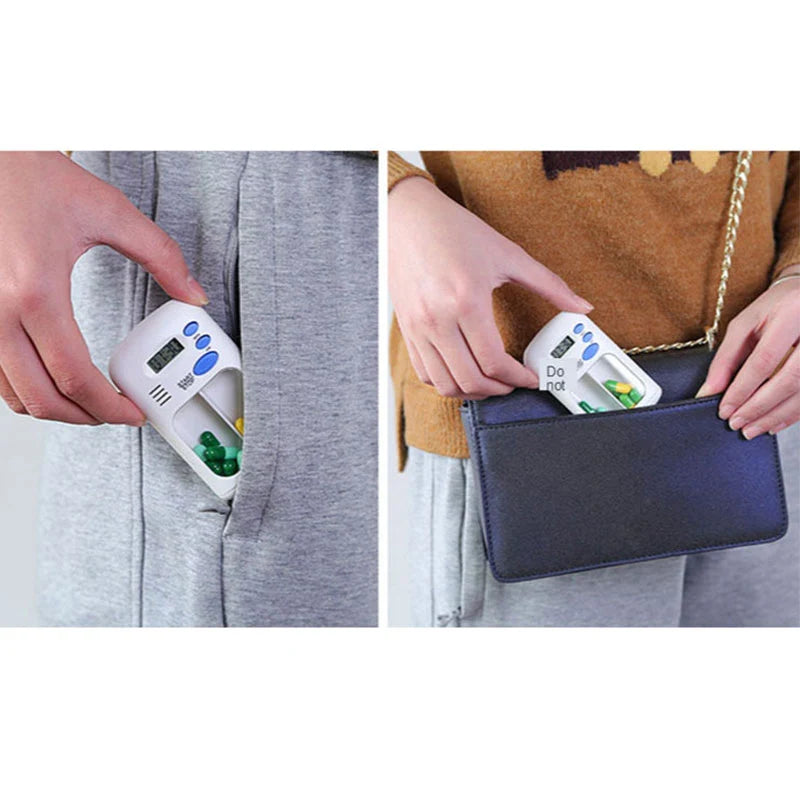 Mini Portable Pill Reminder Drug Alarm Timer Electronic Box Organizer