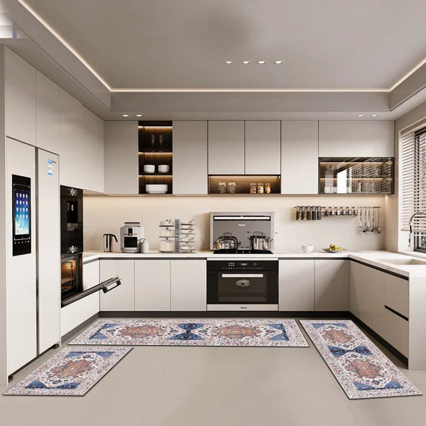 Boho 3-Piece Kitchen Rug Set with Runner