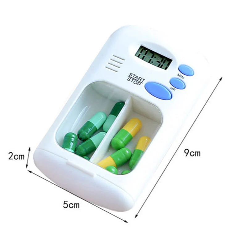 Mini Portable Pill Reminder Drug Alarm Timer Electronic Box Organizer