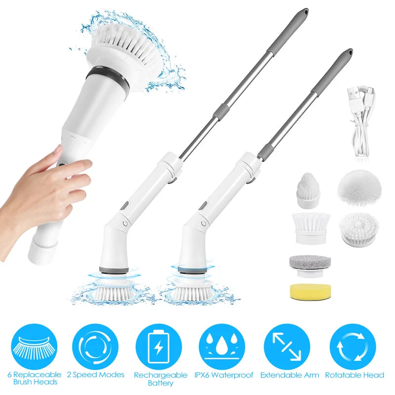 Electric Spin Scrubber – Cordless Rechargeable Cleaning Brush